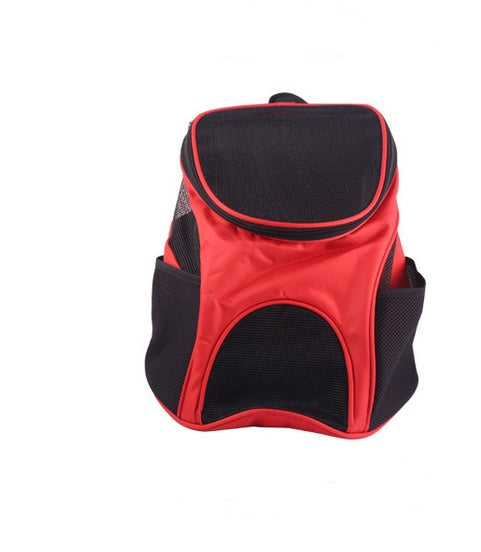 New pet backpack Oxford mesh breathable dog backpack outdoor travel cat bag dog out portable backpack