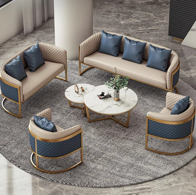 Sales Office Negotiation Sofa Light Luxury Simple Coffee Table Set