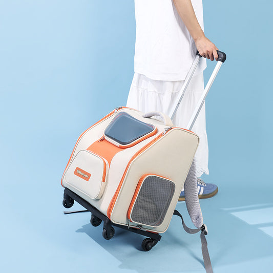 Pet Trolley Bag Panoramic Model Large Capacity Cat Bag