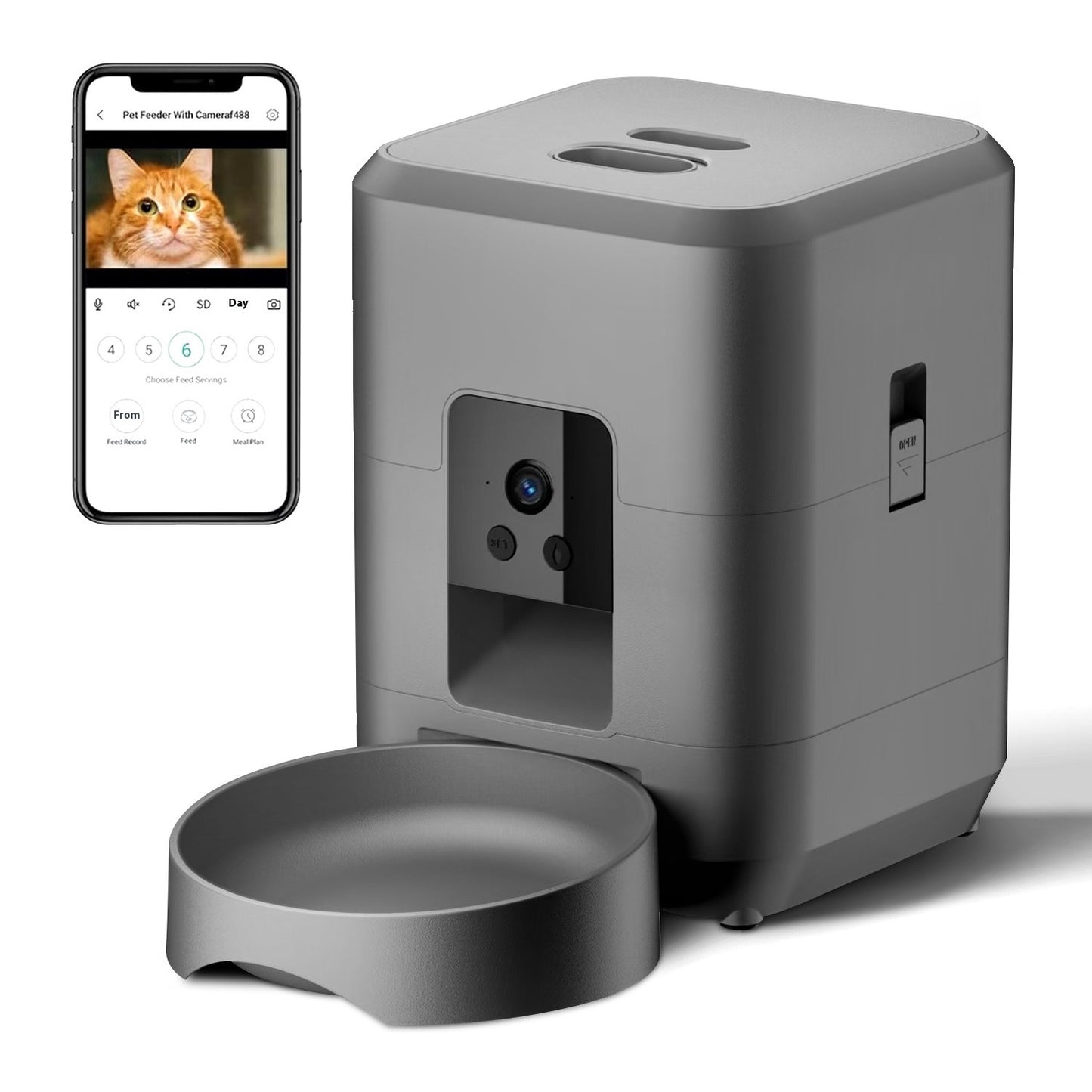 Pet Intelligent Timing Quantitative Remote Automatic Pet Feeder