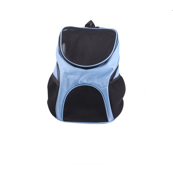 New pet backpack Oxford mesh breathable dog backpack outdoor travel cat bag dog out portable backpack