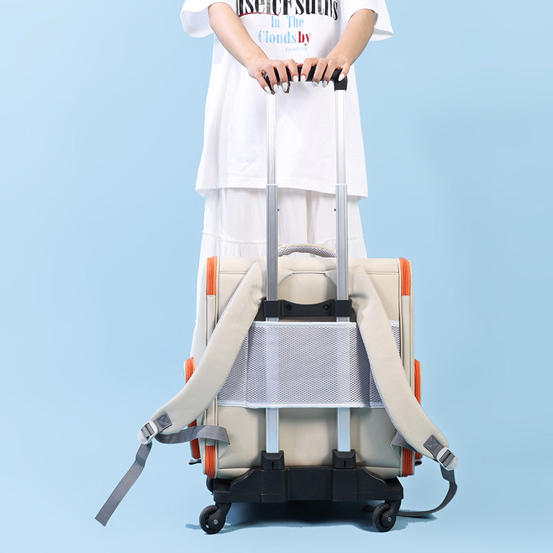 Pet Trolley Bag Panoramic Model Large Capacity Cat Bag
