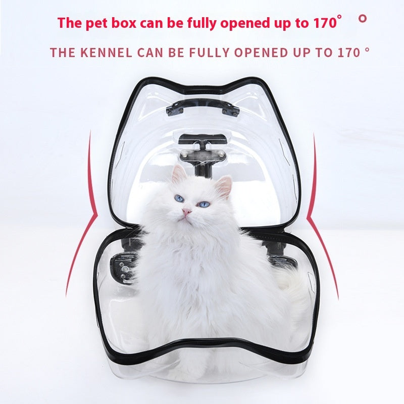 Cat Bag Trolley Case Pet Out Portable With Bubble Box Transparent Space Capsule