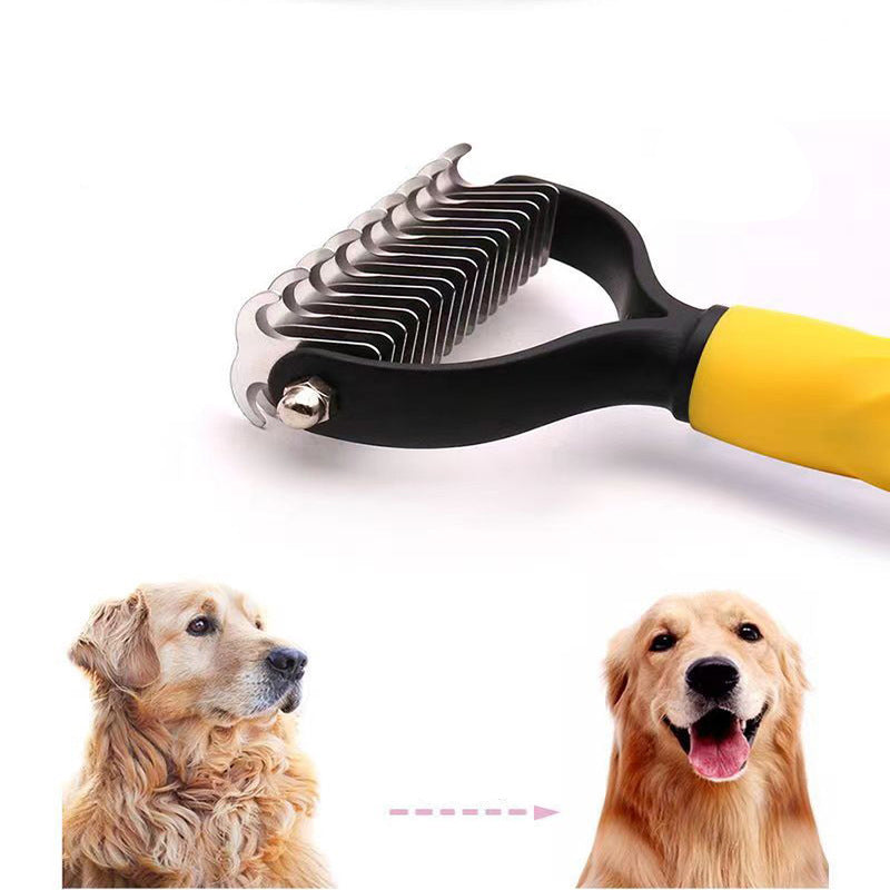 New Arrival Pet Hair Removal Comb Cat Dog Brush Pet Hair Grooming Tool Hair Shedding Combs Pet Fur Trimming Dematting Brushs
