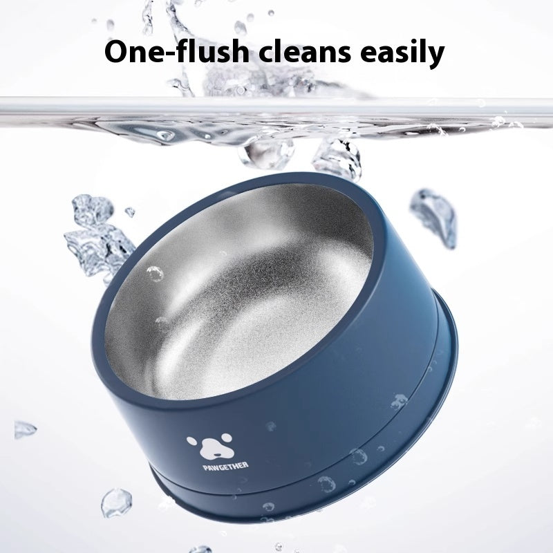 Pet Stainless Steel Anti-tumble Drinking Dog Food Rice Basin