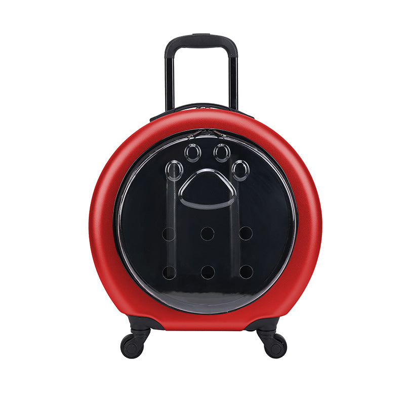 Pet Trolley Bag Transparent Reinforced Portable PC Cat Bag Dog Out