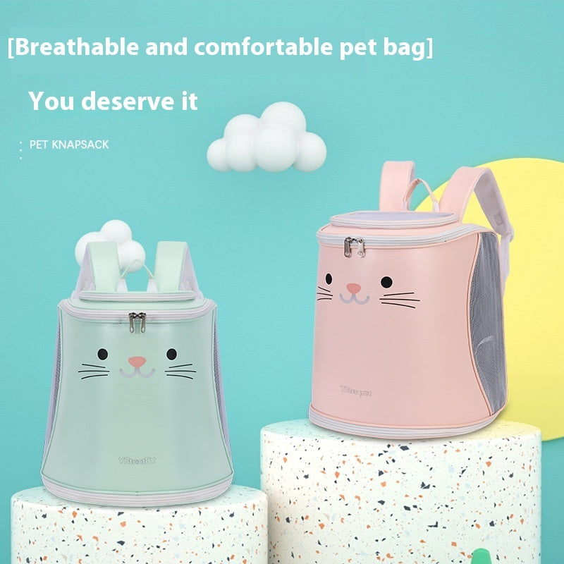 Foldable Double-shoulder Pet Portable Large Capacity Cat And Dog Bag