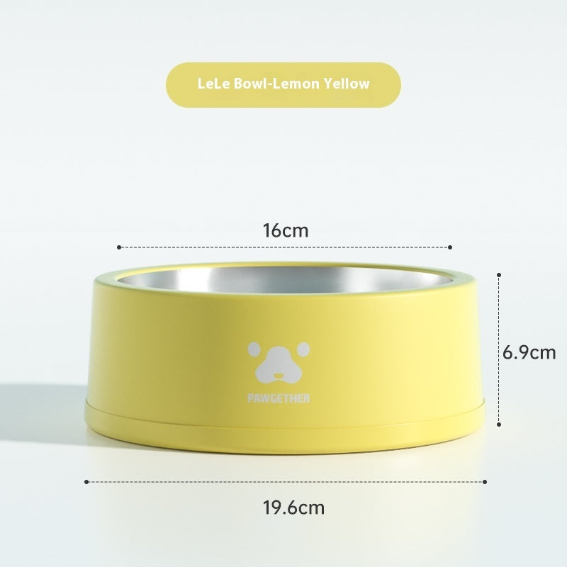 Pet Stainless Steel Anti-tumble Drinking Dog Food Rice Basin