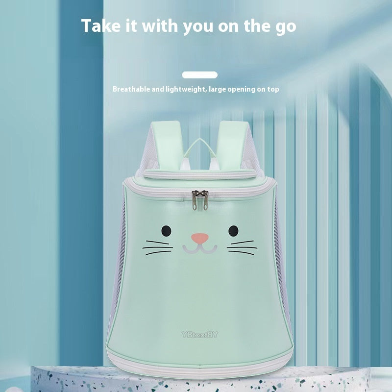 Foldable Double-shoulder Pet Portable Large Capacity Cat And Dog Bag