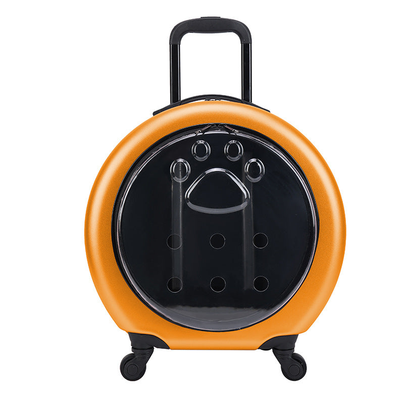 Pet Trolley Bag Transparent Reinforced Portable PC Cat Bag Dog Out