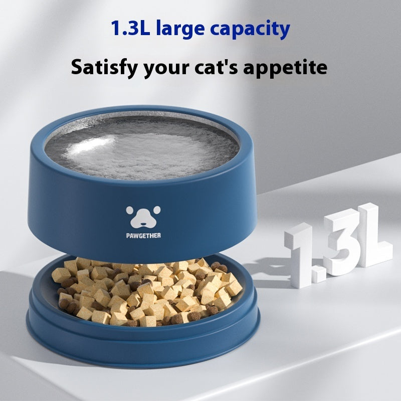 Pet Stainless Steel Anti-tumble Drinking Dog Food Rice Basin