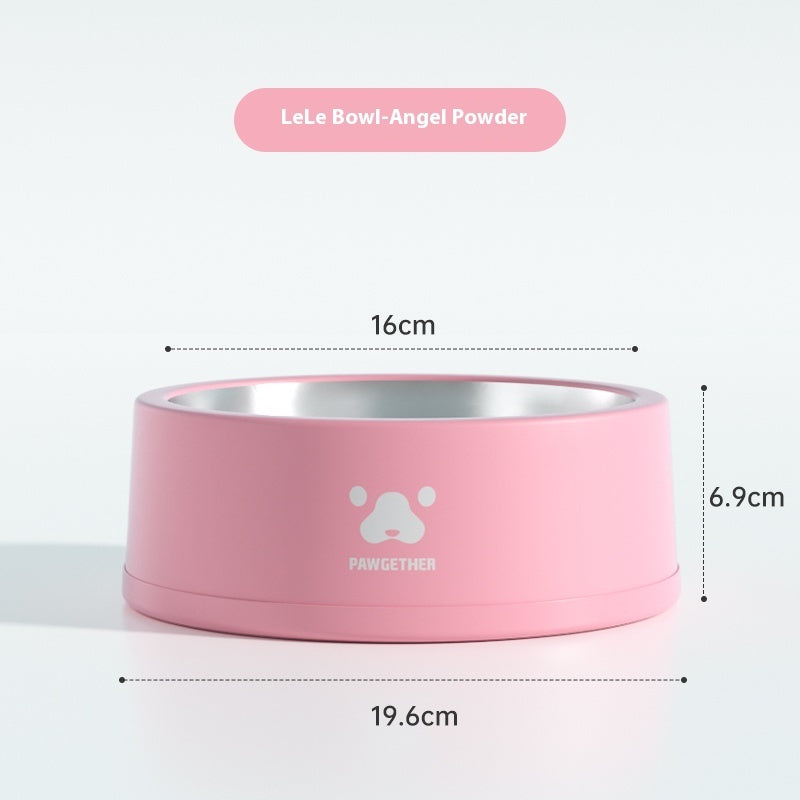 Pet Stainless Steel Anti-tumble Drinking Dog Food Rice Basin