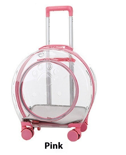 Pet Trolley Bag Portable Dog Out Transparent Trolley Bag Space Capsule