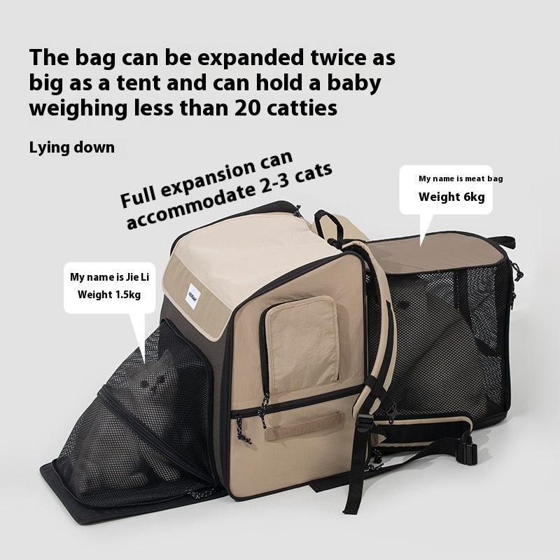Pet Cat And Dog Tent Large Capacity Portable Breathable Backpack Cat Bag