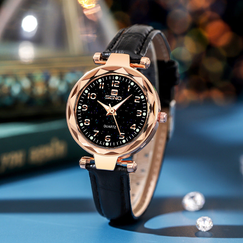 Women's Starry Sky Waterproof Belt Quartz Watch