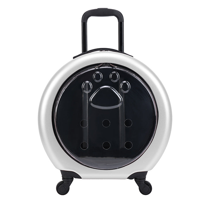 Pet Trolley Bag Transparent Reinforced Portable PC Cat Bag Dog Out