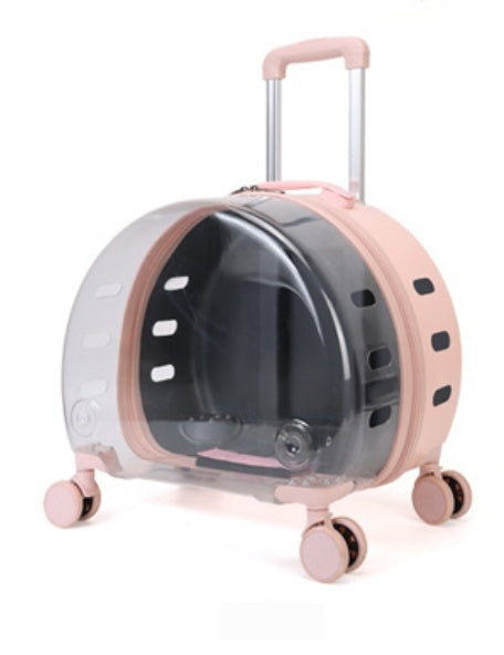 PC Pet Trolley Cat Bag Fully Transparent Reinforcement