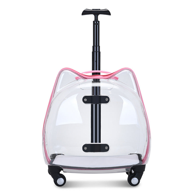 Cat Bag Trolley Case Pet Out Portable With Bubble Box Transparent Space Capsule