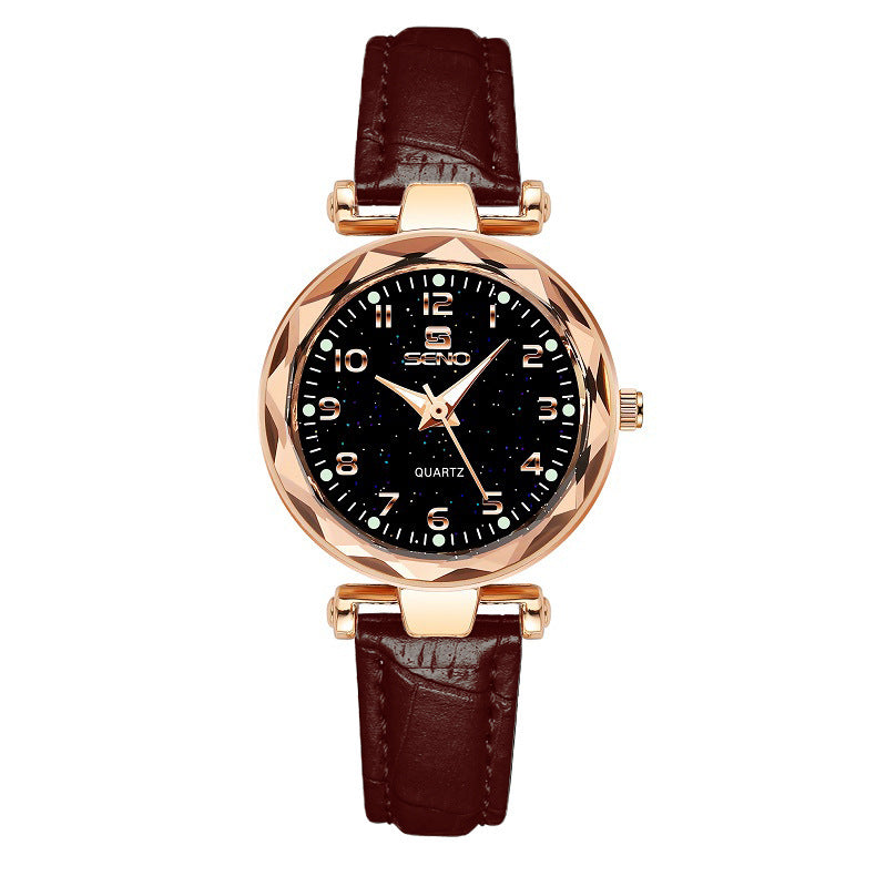 Women's Starry Sky Waterproof Belt Quartz Watch
