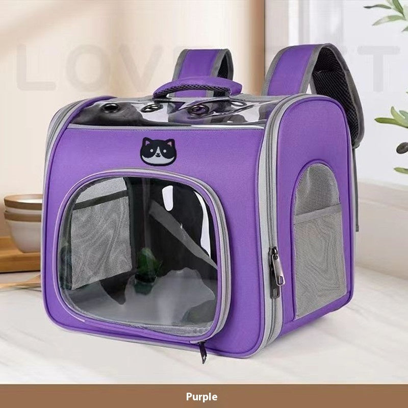 Outdoor Portable See Through Breathable Portable Large Space Pet Bag