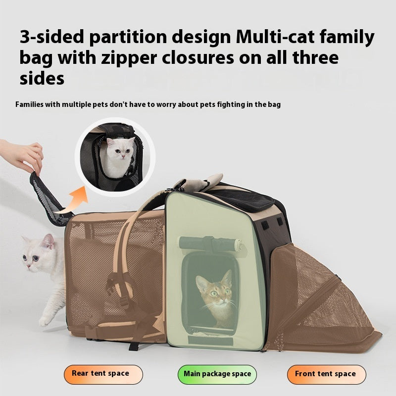 Pet Cat And Dog Tent Large Capacity Portable Breathable Backpack Cat Bag