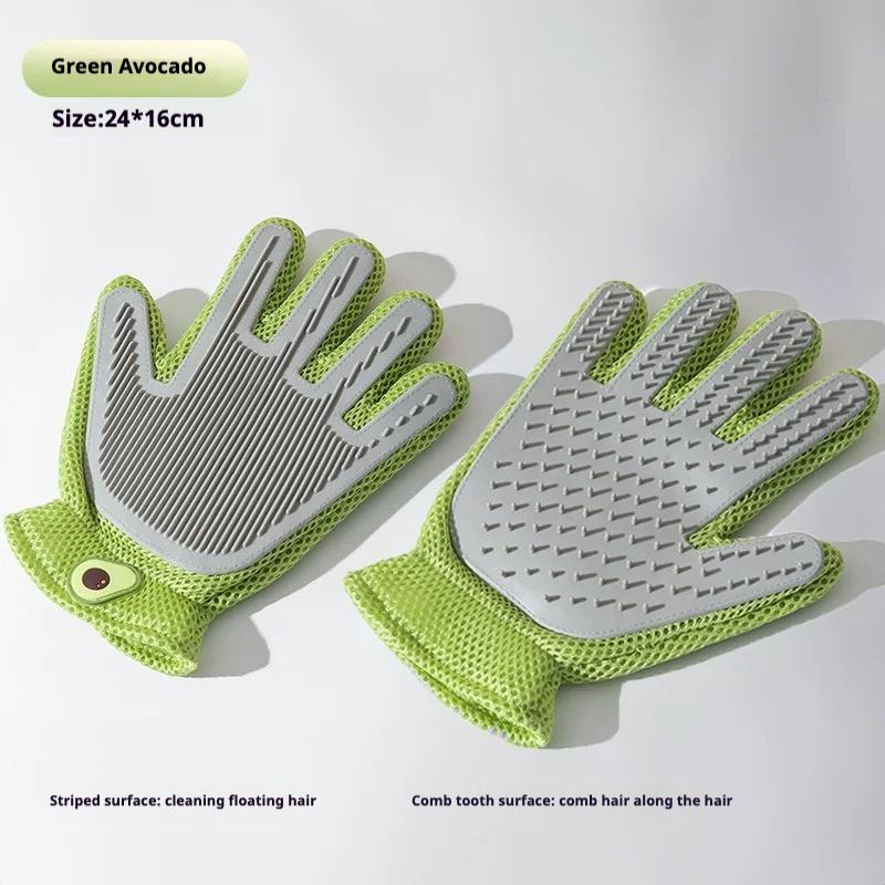 2-in-1 Pet Grooming Gloves & Brushes For Cats And Dogs High-Efficiency Hair Removal & Massage GlovesDouble-Sided Hair RemovalAnti-Scratch & Bite ProtectionCleaning & Grooming