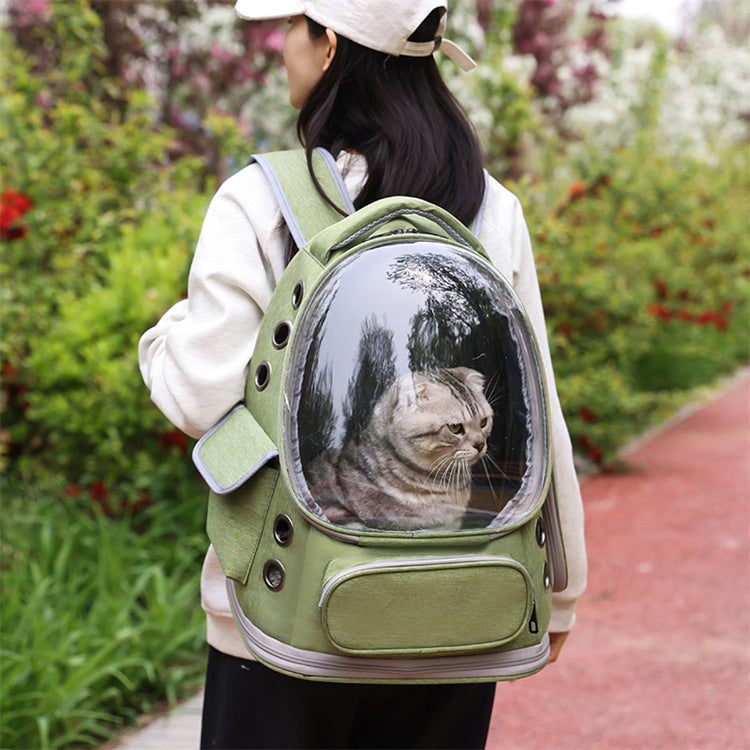 Portable Cat Backpack Transparent Space Capsule Backpack Dog Cat Diaper Bag