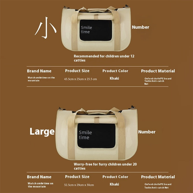 Portable And Lightweight Pet Diaper Bag Crossbody Cat Bag