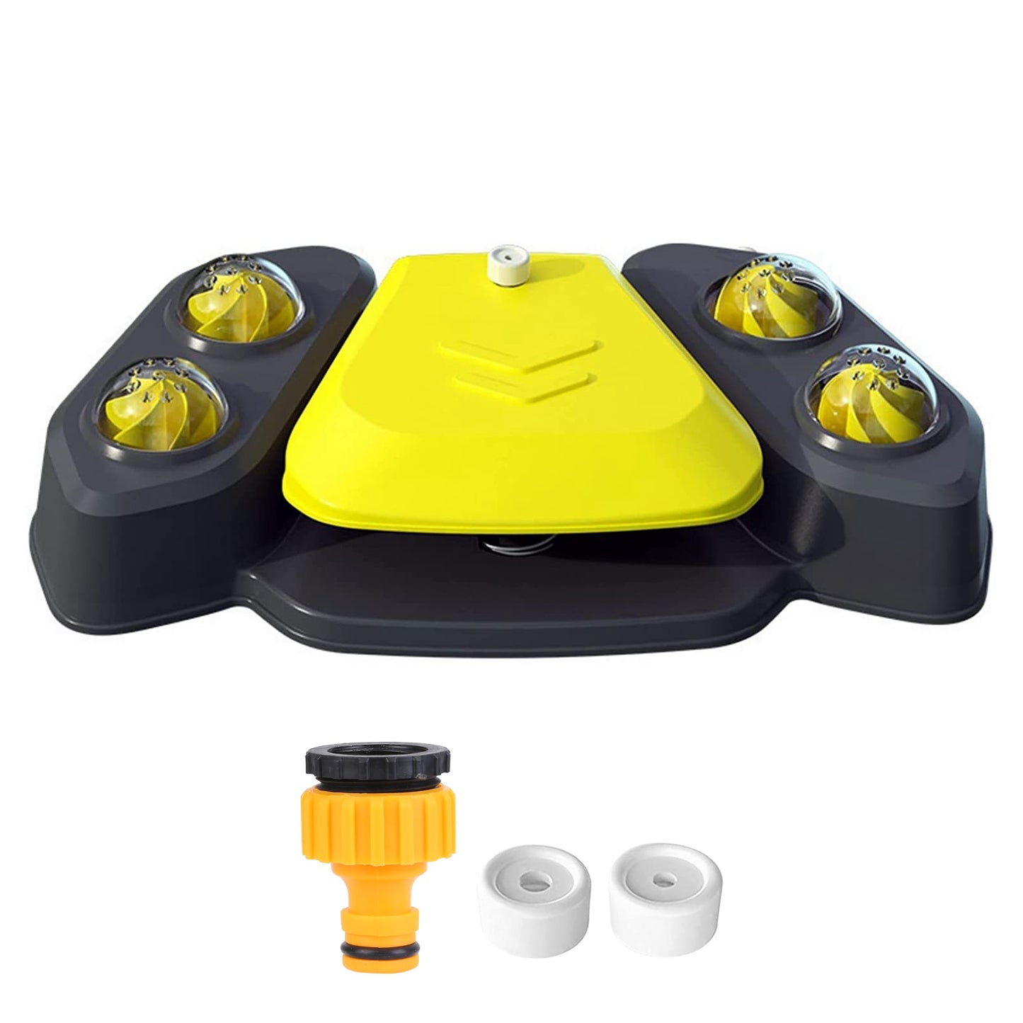 Blue-Yellow Color Options -- 1Pc Dog Water Fountain Multifunctional Automatic Pet Water Dispenser Outdoor Step-on Activated Sprinkler For Drinking Shower Fun