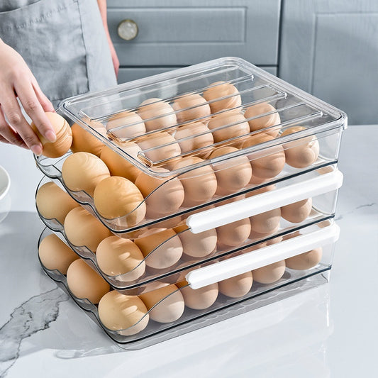 Home Kitchen Transparent Multi-layer Egg Storage Box