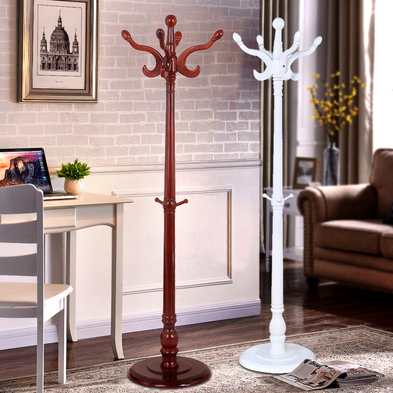 Solid Wood Floor Vertical Coat Rack