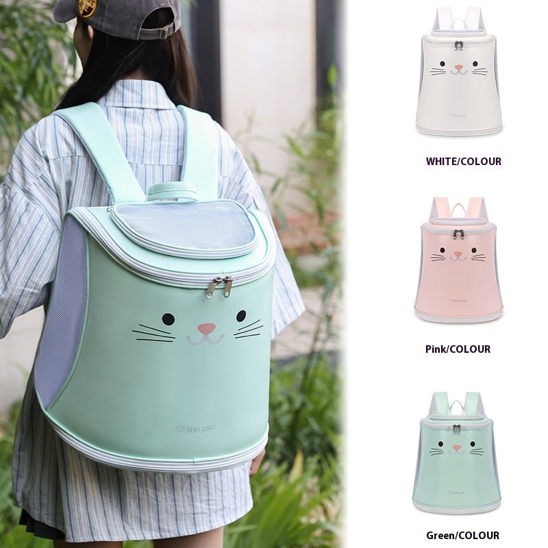 Foldable Double-shoulder Pet Portable Large Capacity Cat And Dog Bag