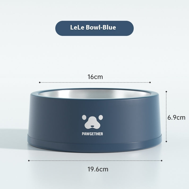 Pet Stainless Steel Anti-tumble Drinking Dog Food Rice Basin