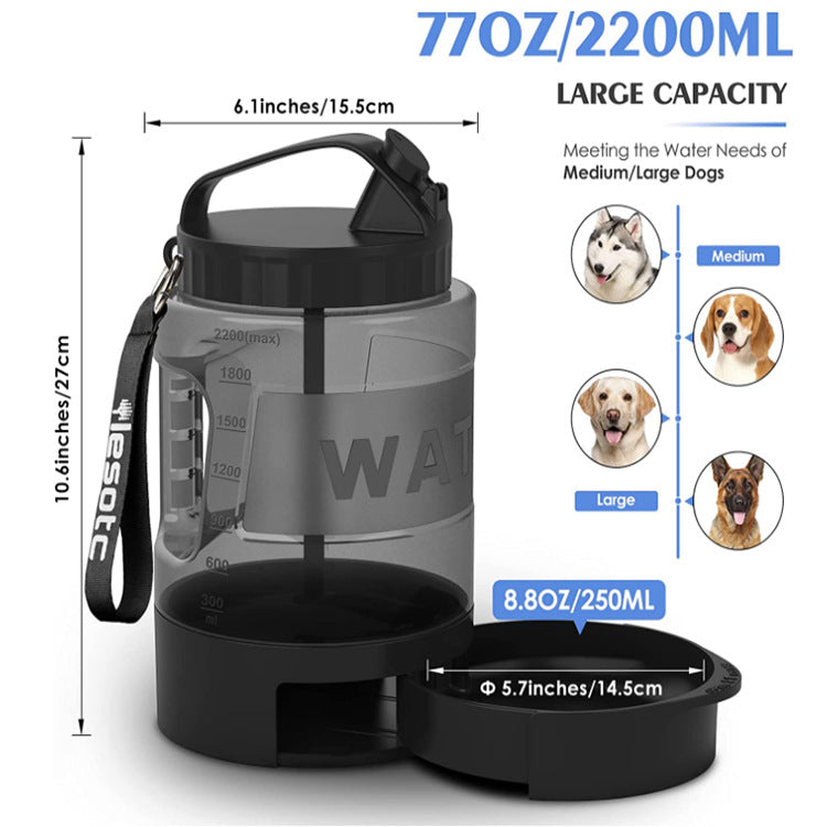 Dogs And Cats Large Capacity Drinking Water Bottle