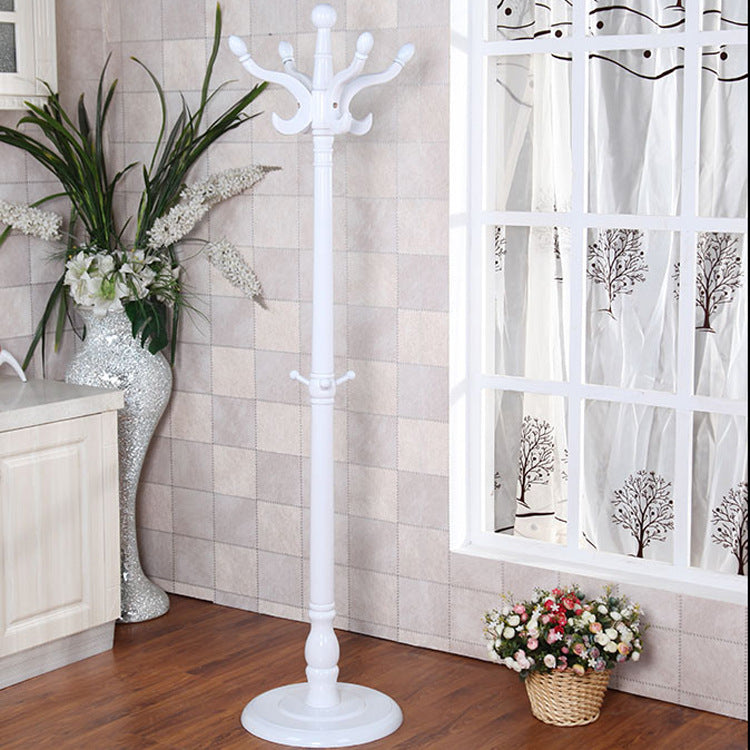 Solid Wood Floor Vertical Coat Rack