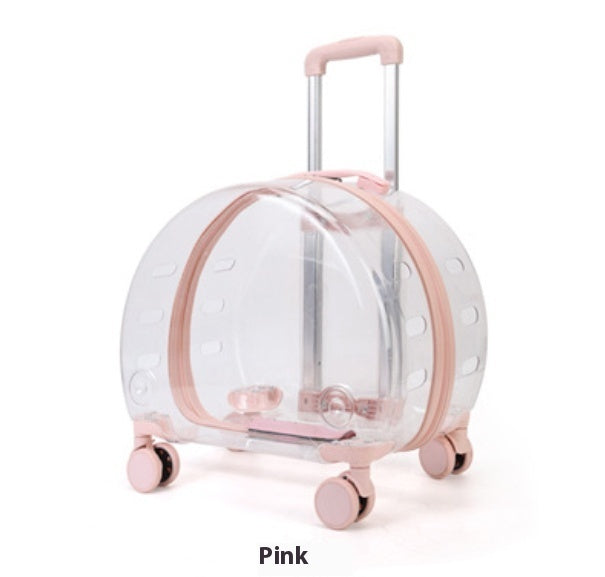 PC Pet Trolley Cat Bag Fully Transparent Reinforcement