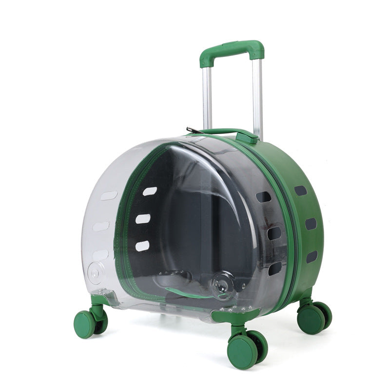 PC Pet Trolley Cat Bag Fully Transparent Reinforcement